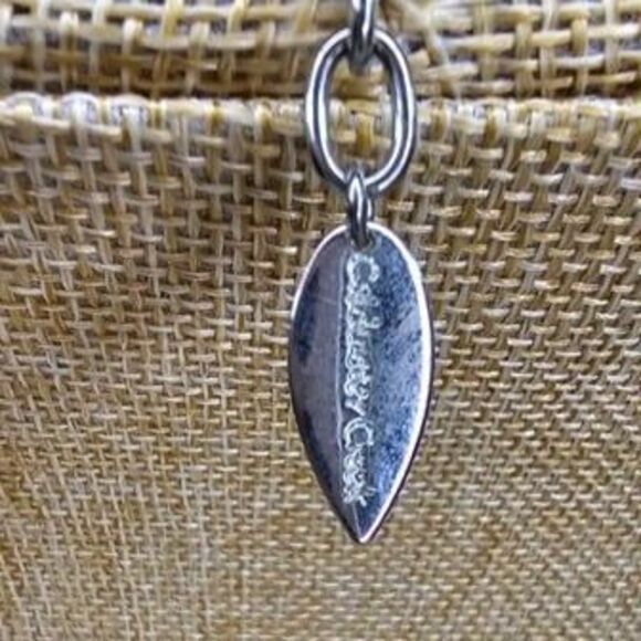 Coldwater Creek Silver Tone, Royal Blue and Light Blue Rhinestone Link Necklace - Picture 5 of 5